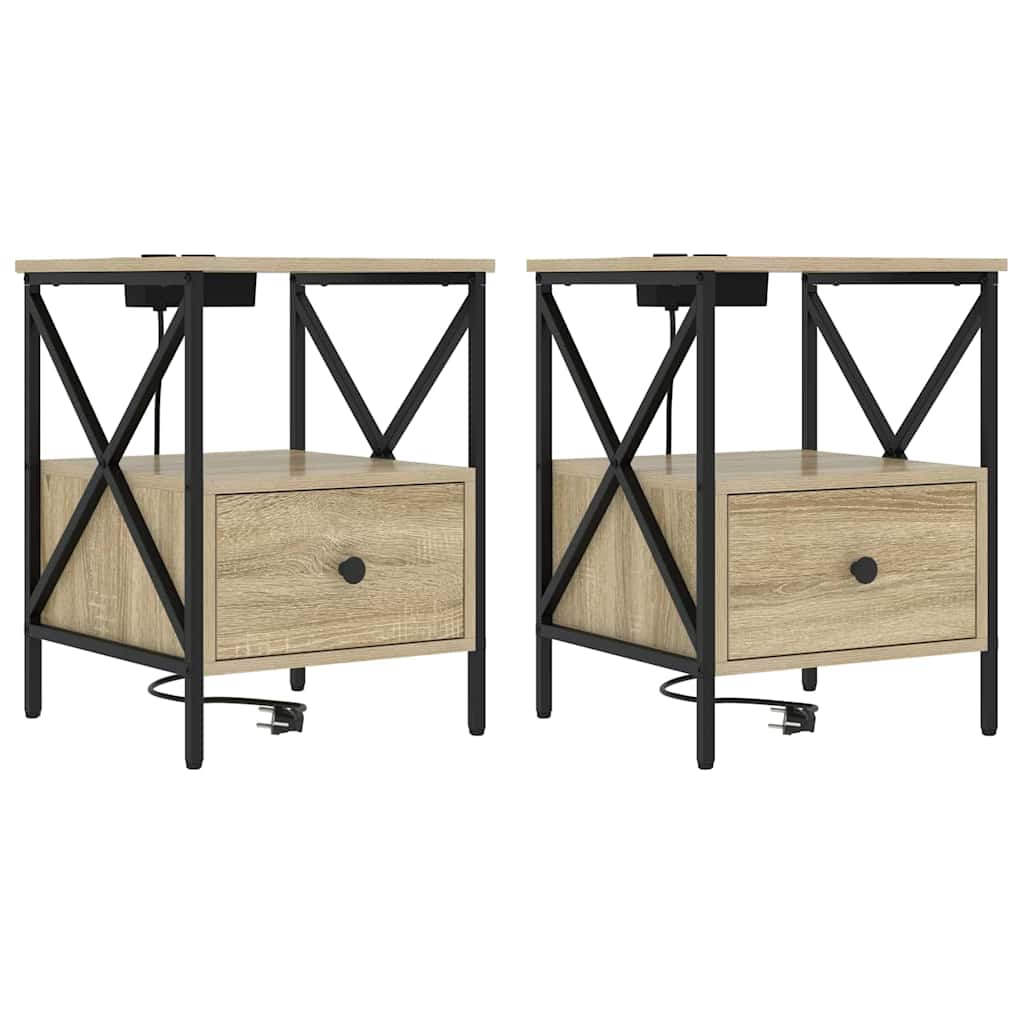 Nachttisch Sonoma-Eiche 41,5 x 40,5 x 55 cm Holzwerkstoff